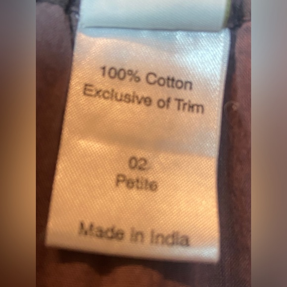 Gorgeous Garnet Hill size 2 fully lined grey cotton skirt with silky trim - Picture 5 of 5